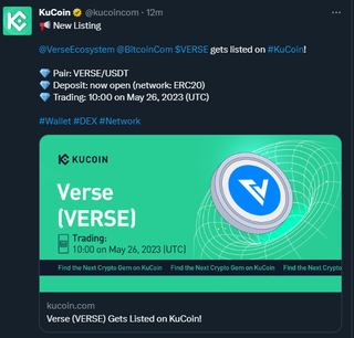 Verse Gets Listed on KuCoin!